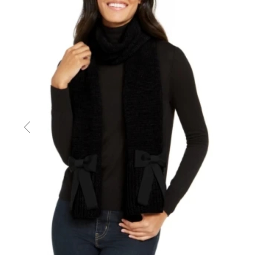 KATE SPADE Grosgrain Bow Muffer Sacrf